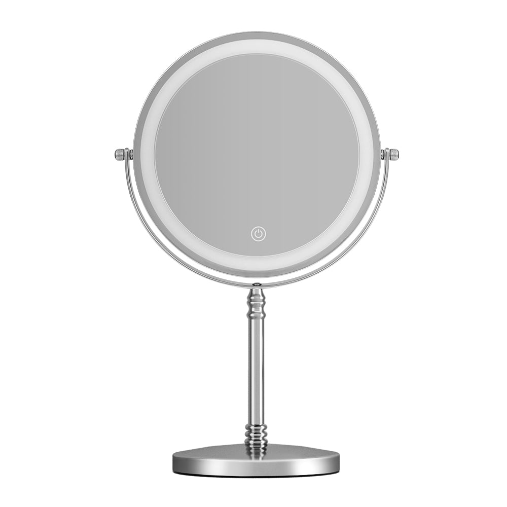 Embellir Makeup Mirror 20x20cm 10X Magnifying with LED Light Rotation Tabletop 3