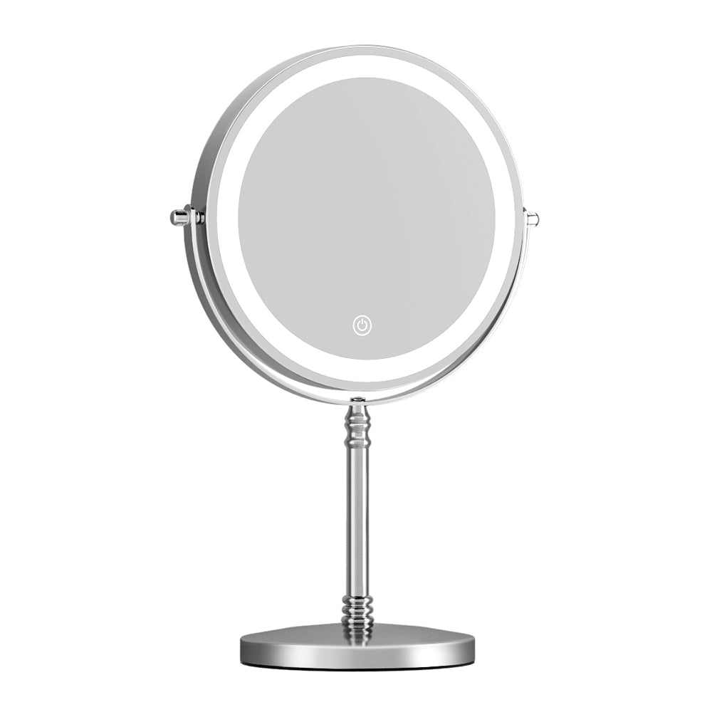 Embellir Makeup Mirror 20x20cm 10X Magnifying with LED Light Rotation Tabletop 7
