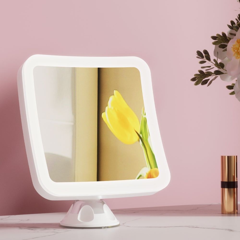 Embellir Makeup Mirror 10X Magnification LED Light Adjustable Rotation Cordless Suction Cup 7