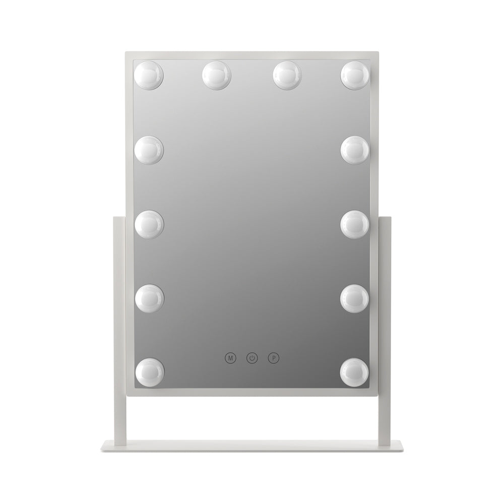 Embellir Makeup Mirror 30x41cm Hollywood Vanity with LED Light Rotation Tabletop 3