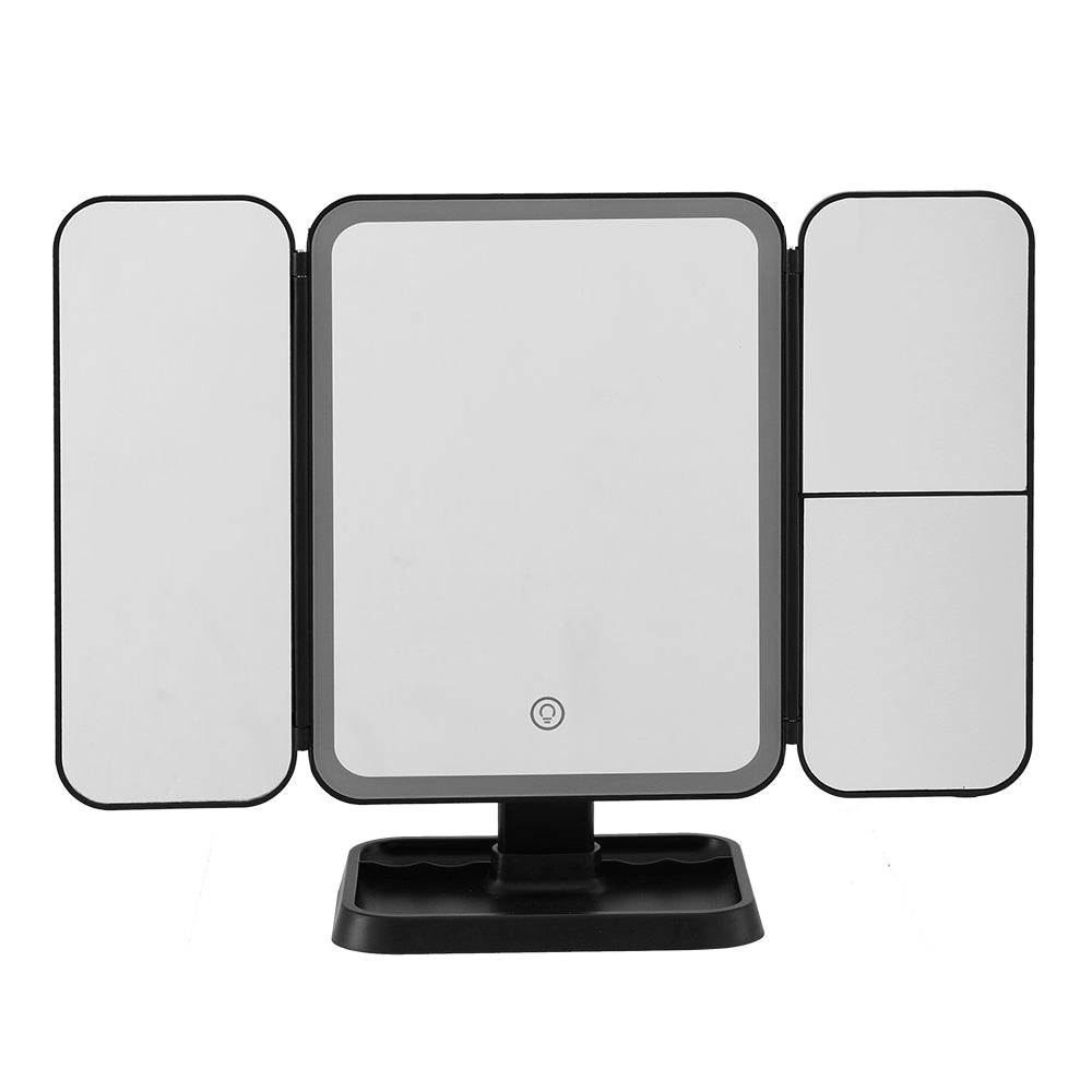 Embellir LED Makeup Mirror Tri-fold Lighted Vanity Mirrors 1X2X3X Magnifications 4