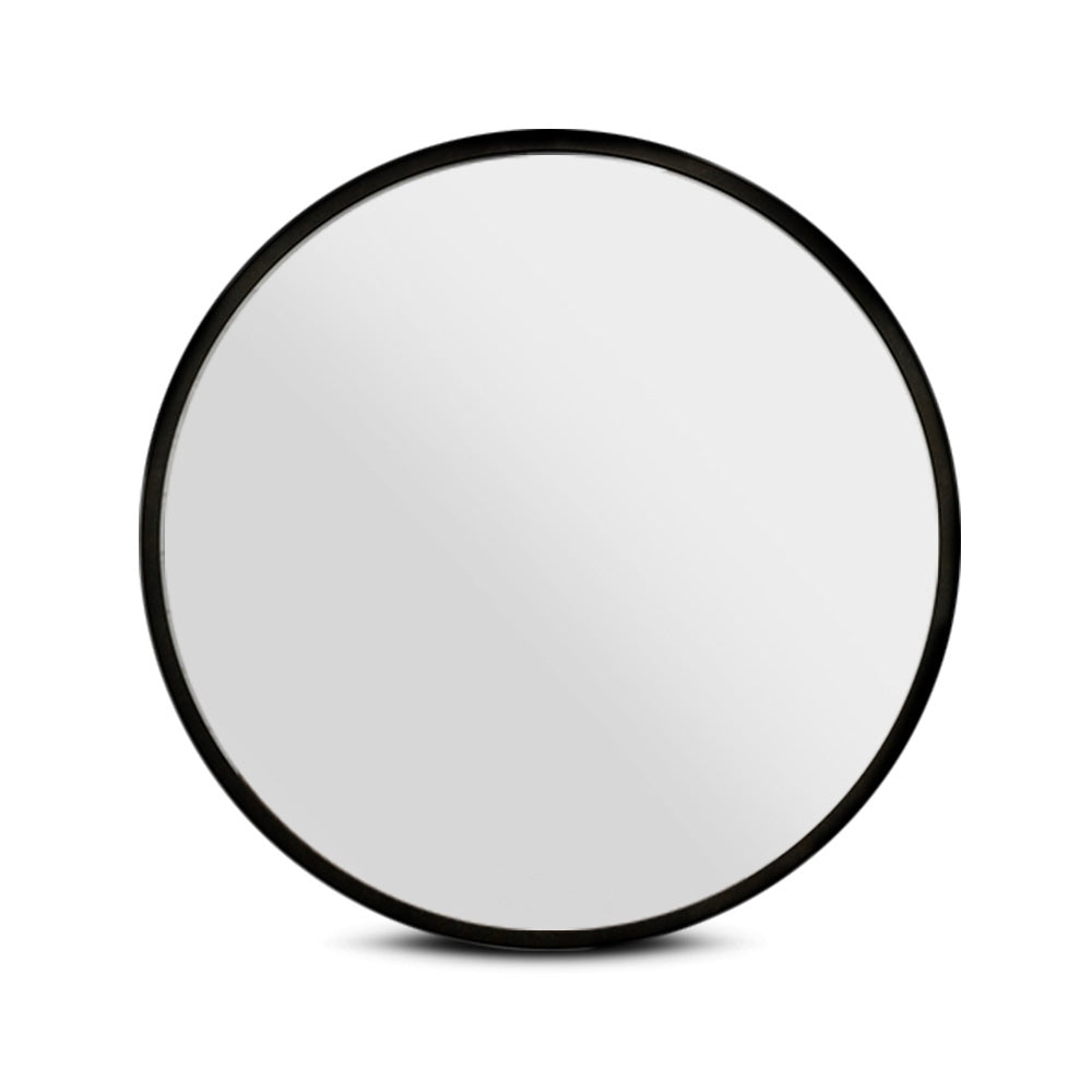 Embellir 2 Wall Mirror Makeup 90cm Home Decor Framed Mirrors Bathroom Round Black 3