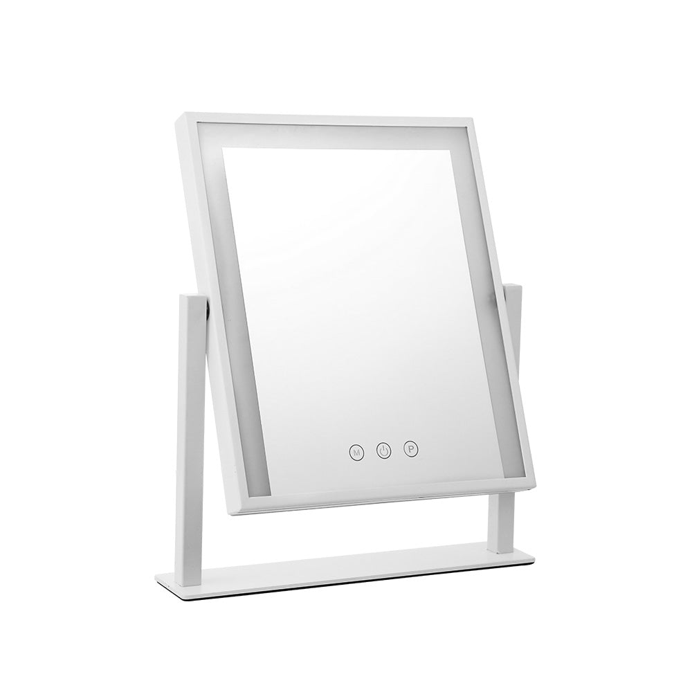 Embellir Makeup Mirror 25x30cm Hollywood Vanity with LED Light Rotation White 8