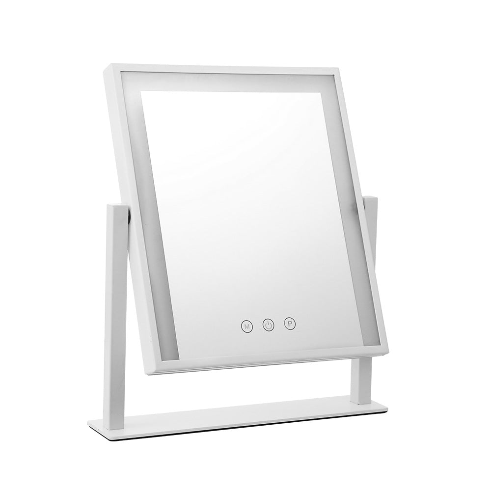 Embellir Makeup Mirror 30x40cm Hollywood Vanity with LED Light Rotation White 8
