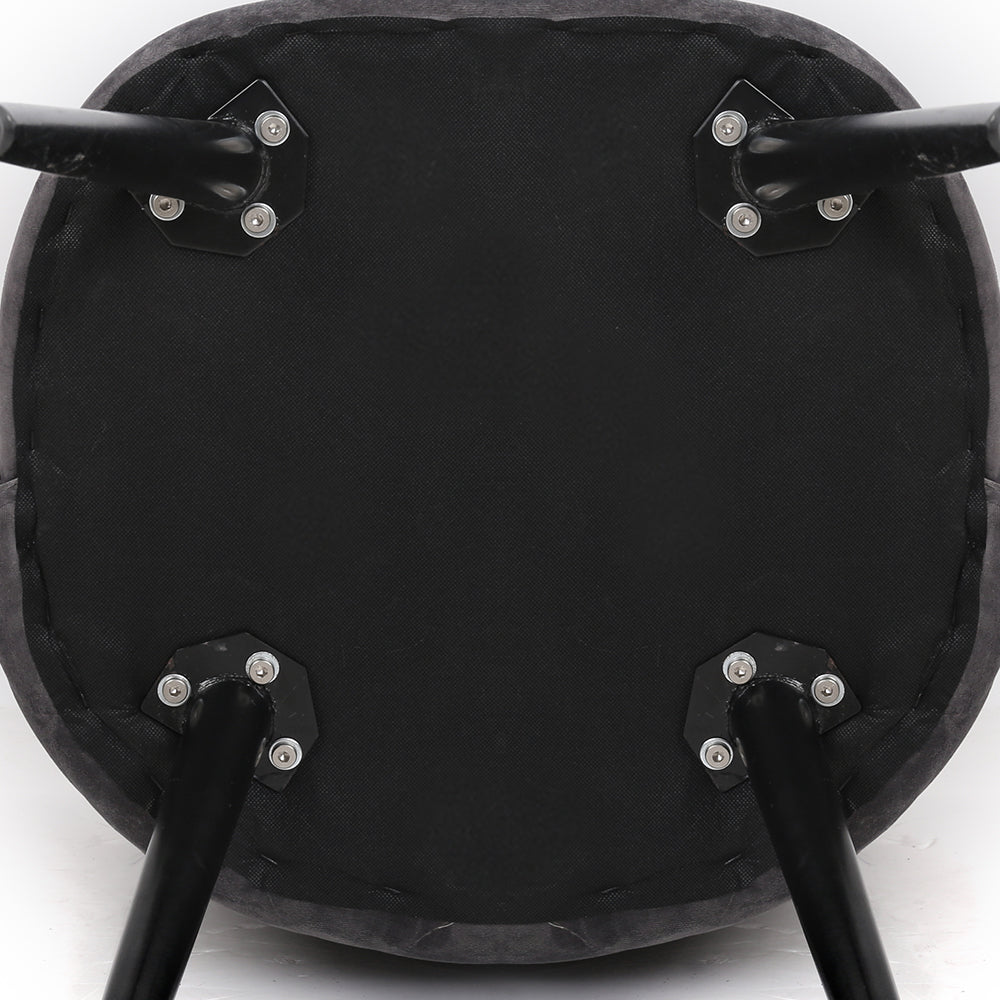 Artiss Dining Chairs Set of 2 Velvet Solid Curved Dark Grey 6