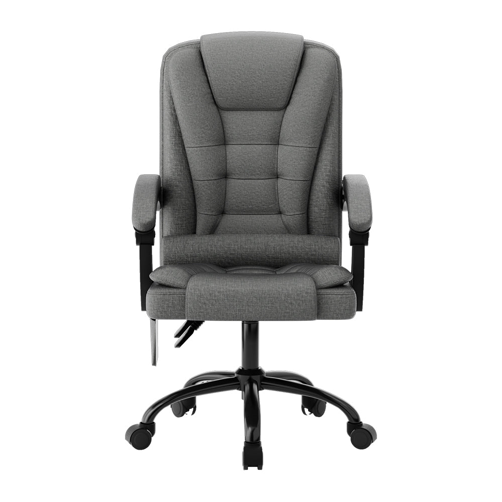 Artiss 2 Point Massage Office Chair Fabric Black 3