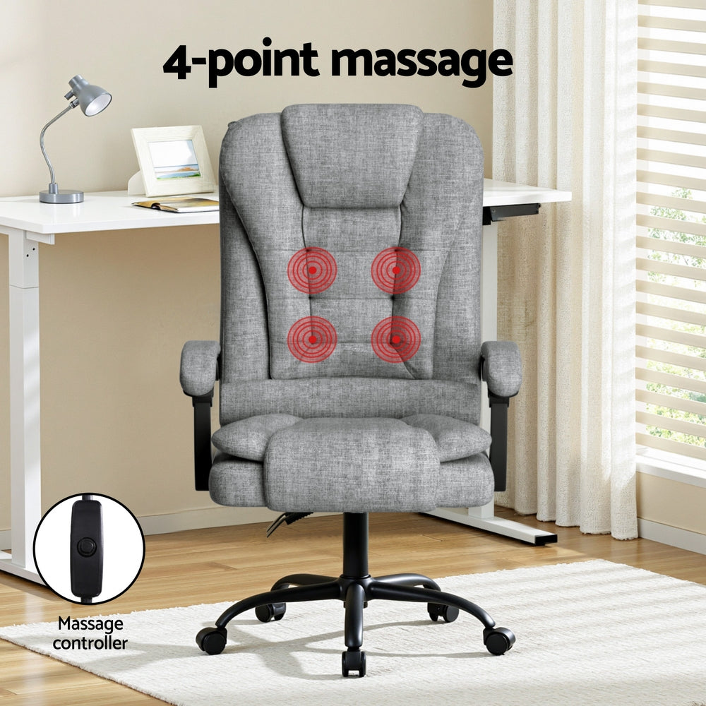 Artiss Executive Office Chair 4-Point Massage Adjustable Ergonomic Recline Back 4