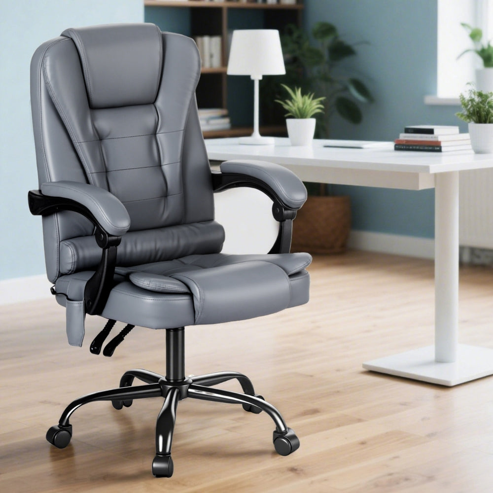 Artiss Executive Office Chair 4-Point Massage Adjustable Ergonomic Recline PU 7