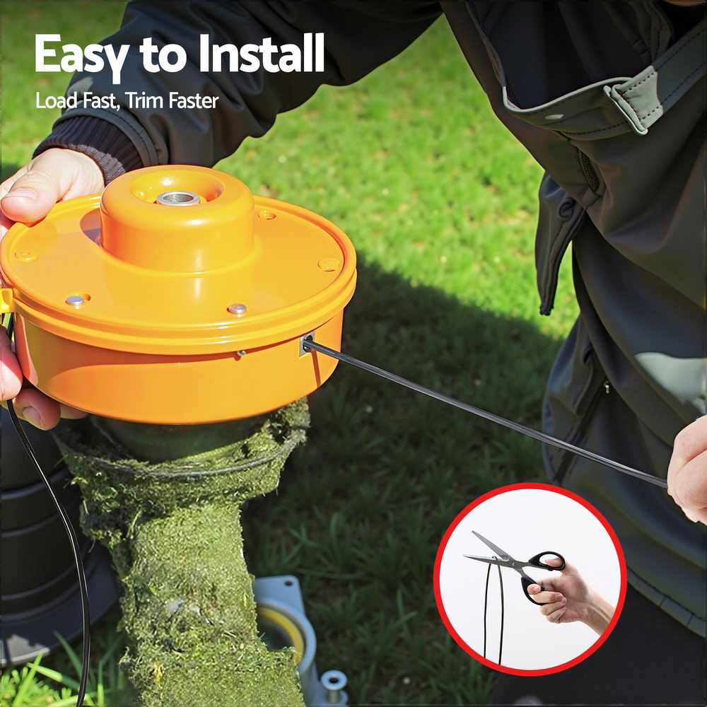 Giantz 100M Whipper Snipper Trimmer Line 2.4mm Star Nylon String Cord Black 5