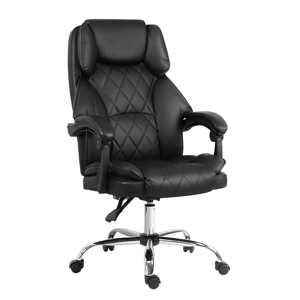 Artiss Executive Office Chair Leather Recliner Black 7