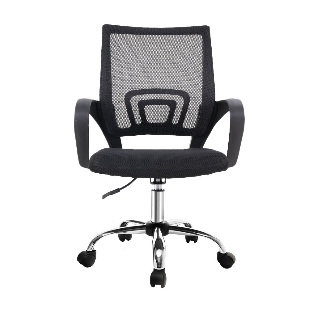 Artiss Mesh Office Chair Mid Back Black 3