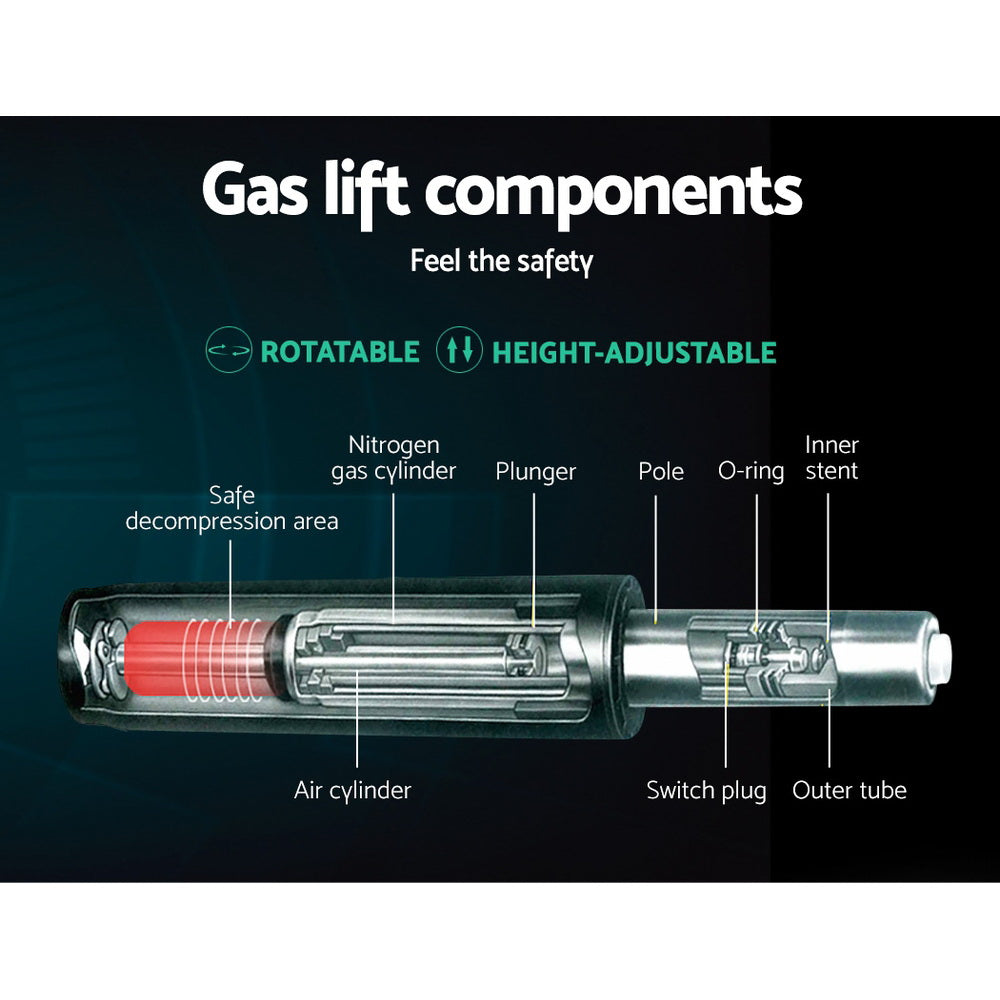 Artiss Mesh Office Chair Mid Back Black 7