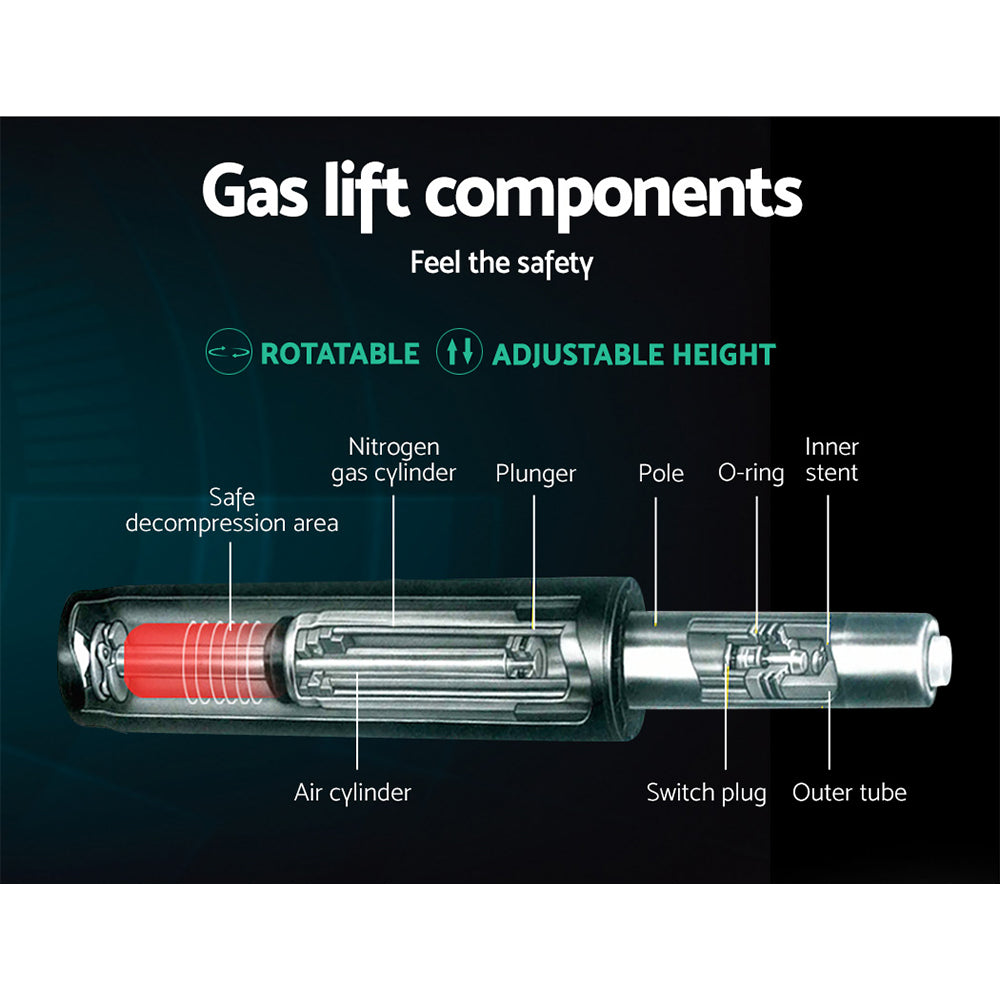 Artiss Mesh Office Chair Mid Back Grey 5
