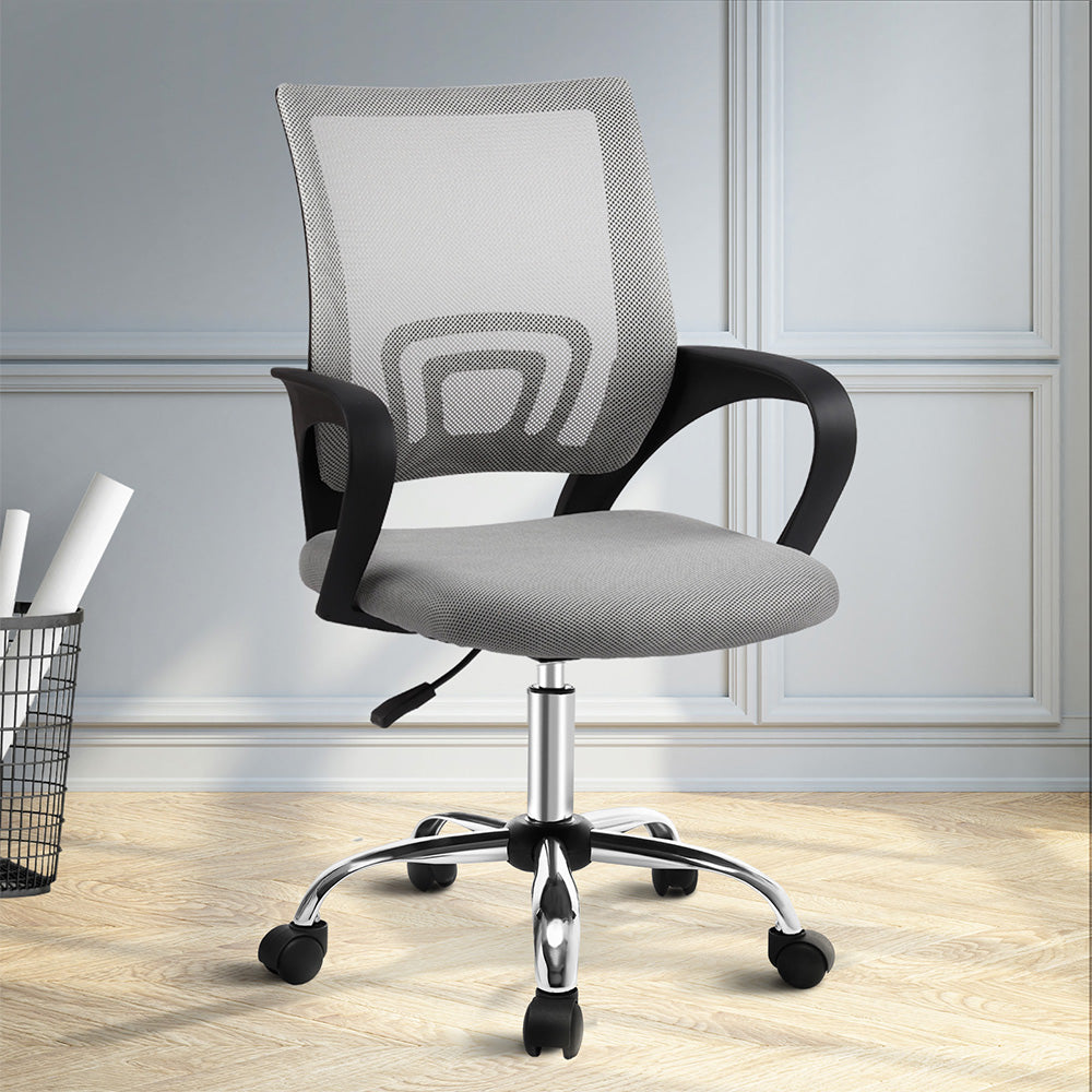 Artiss Mesh Office Chair Mid Back Grey 8