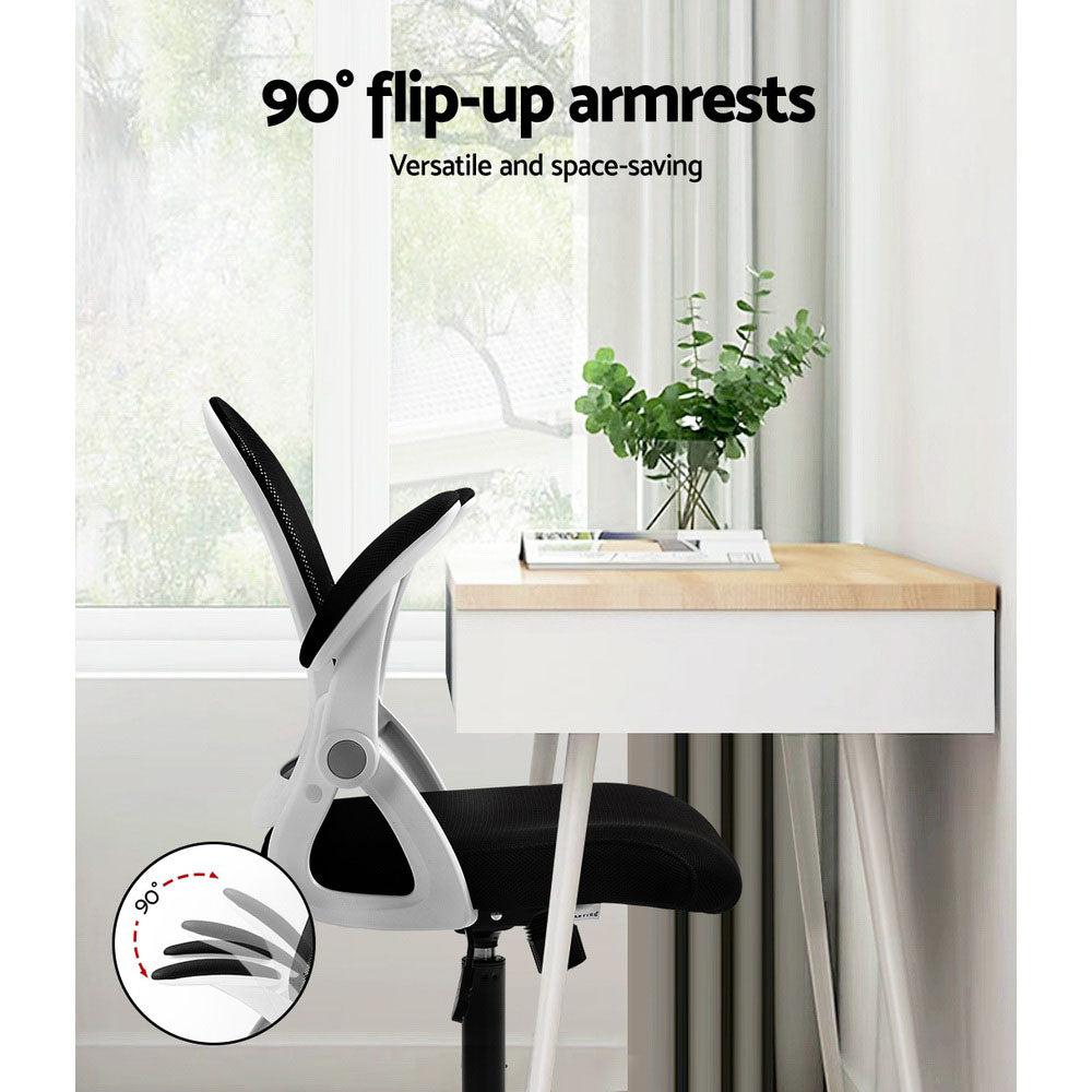 Artiss Mesh Office Chair Mid Back Black 5