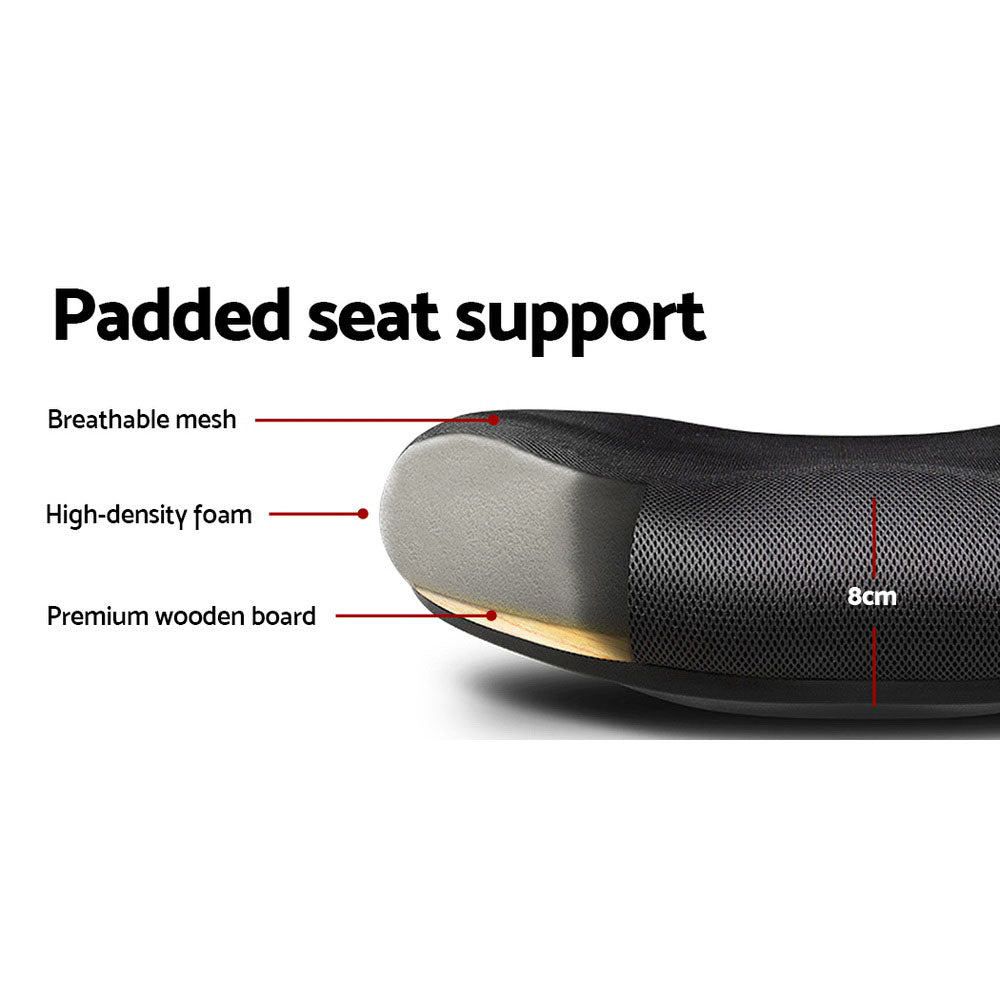 Artiss Mesh Office Chair Mid Back Black 6