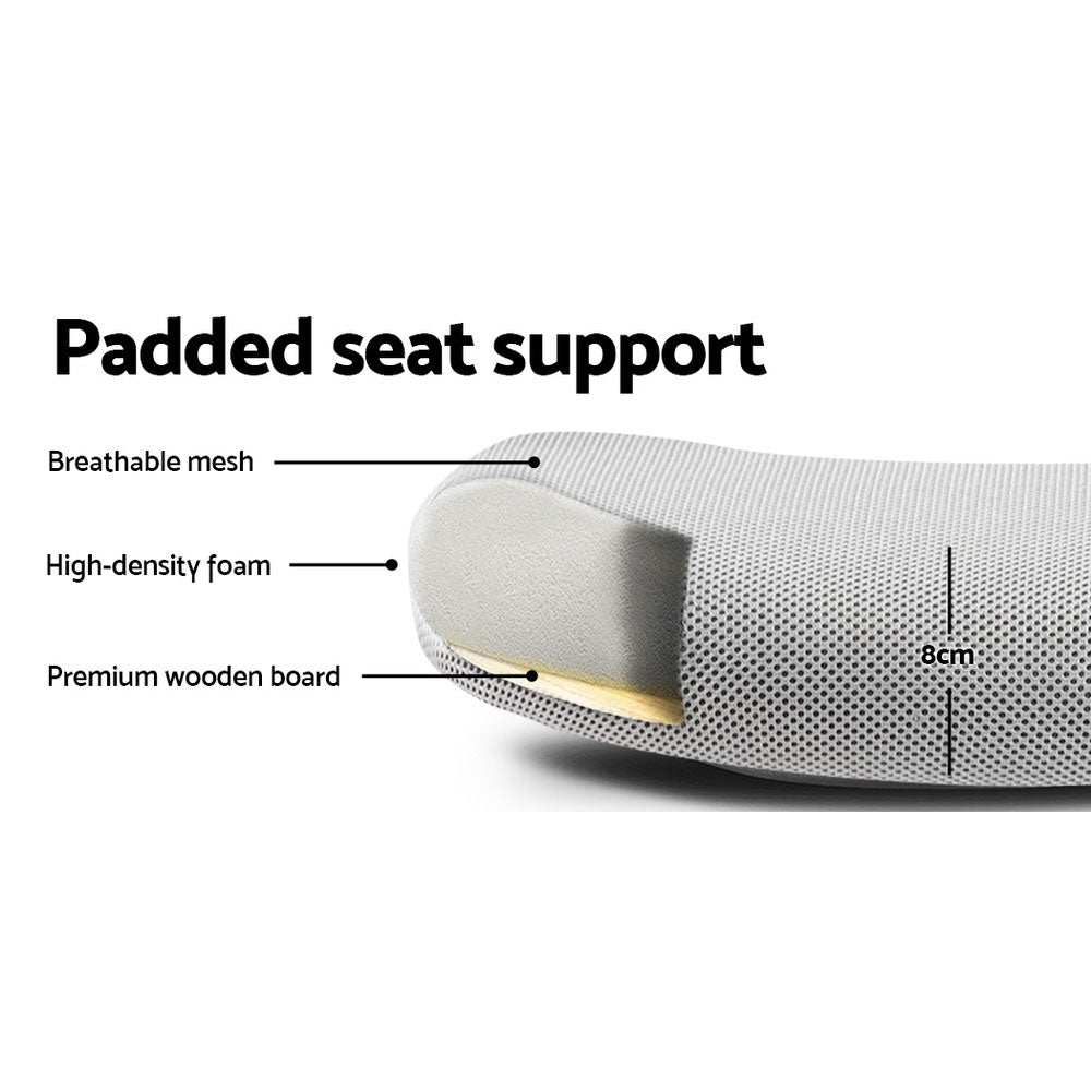 Artiss Mesh Office Chair Mid Back Grey 6