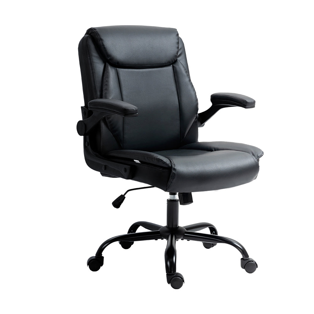 Artiss Executive Office Chair Mid Back Black 7