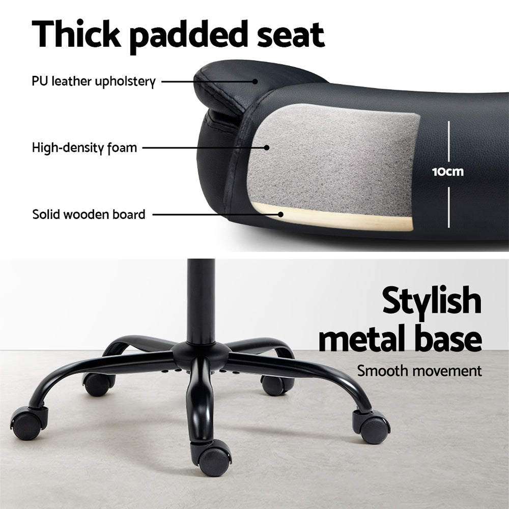 Artiss Executive Office Chair Mid Back Black 6