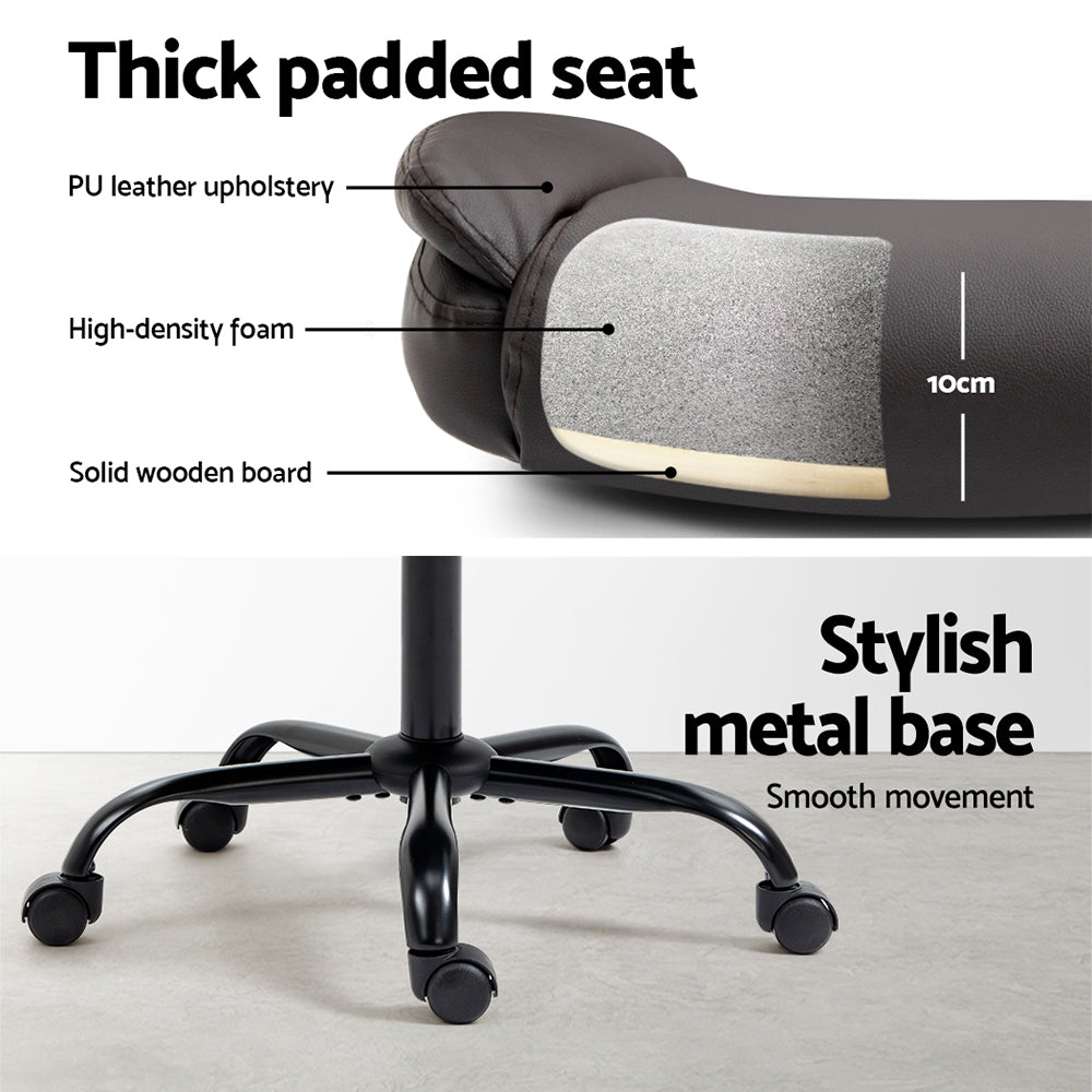 Artiss Executive Office Chair Mid Back Brwon 6