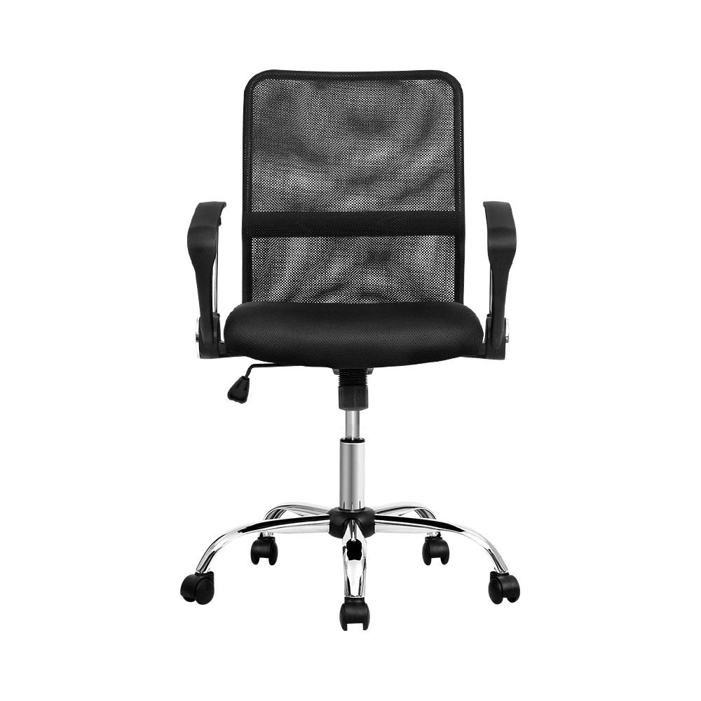 Artiss Mesh Office Chair Mid Back Black 3