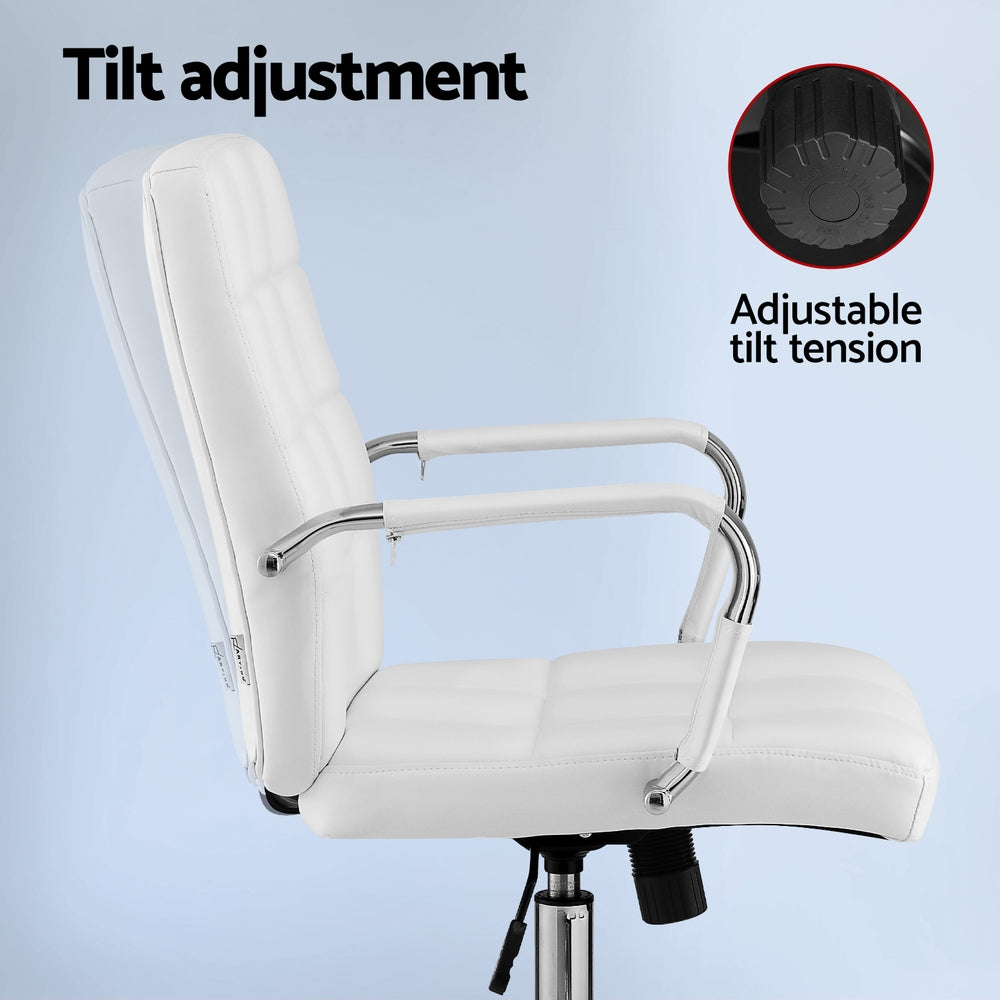 Artiss Office Chair Seat PU Work Computer Desk Chairs 5