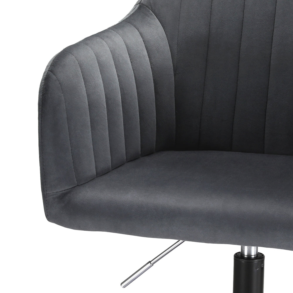 Artiss Office Chair Velvet Seat Dark Grey 3
