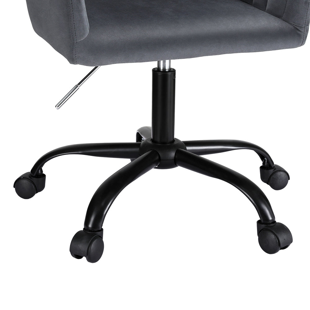 Artiss Office Chair Velvet Seat Dark Grey 4