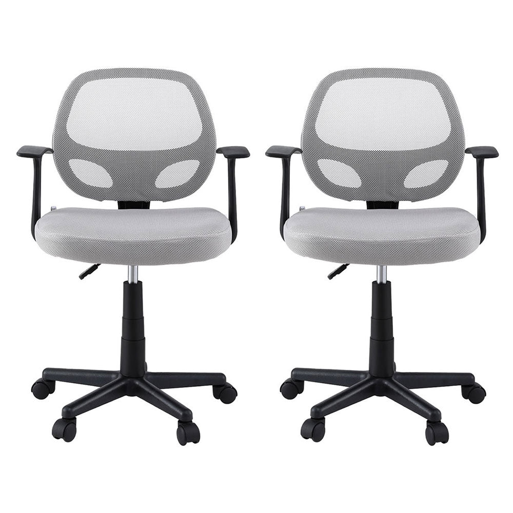 Artiss 2x Mesh Office Chair Computer Gaming Desk Chairs Work Study Mid Back Grey 3