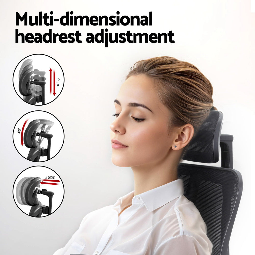 Artiss Ergonomic Mesh Office Chair Black 4