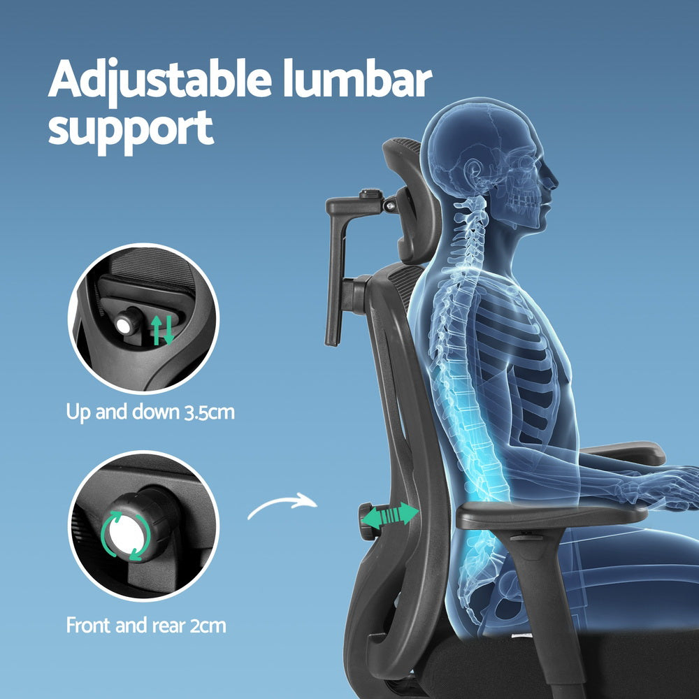 Artiss Ergonomic Mesh Office Chair Black 5