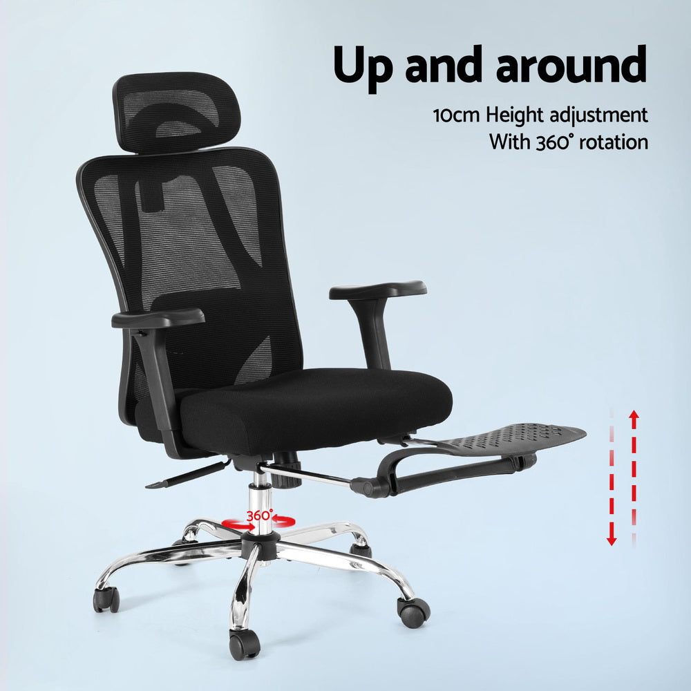 Artiss Ergonomic Mesh Office Chair Black 7