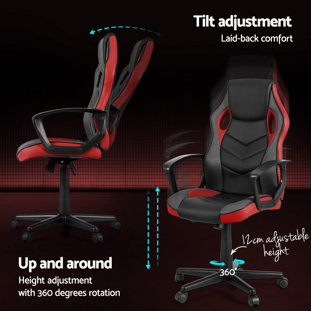 Artiss Gaming Office Chair Computer Chairs Red 5