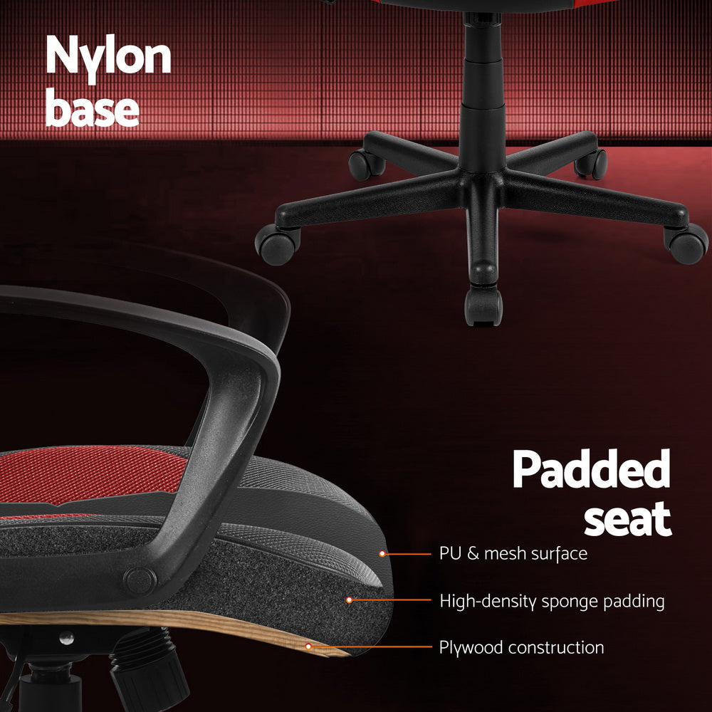 Artiss Gaming Office Chair Computer Chairs Red 6