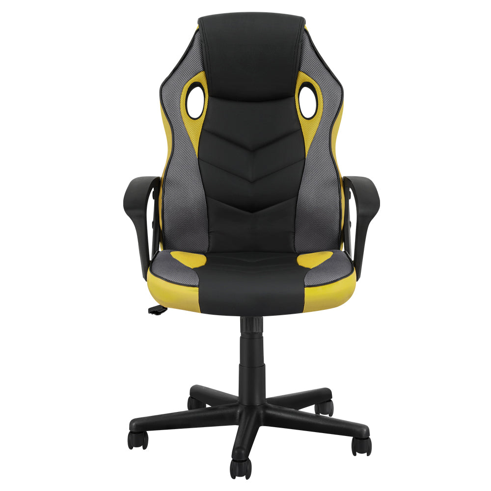 Artiss Gaming Office Chair Computer Executive Racing Chairs High Back Yellow 3