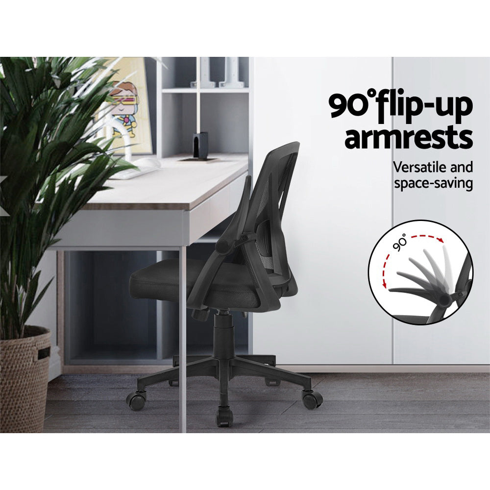 Artiss Mesh Office Chair Mid Back Black 5