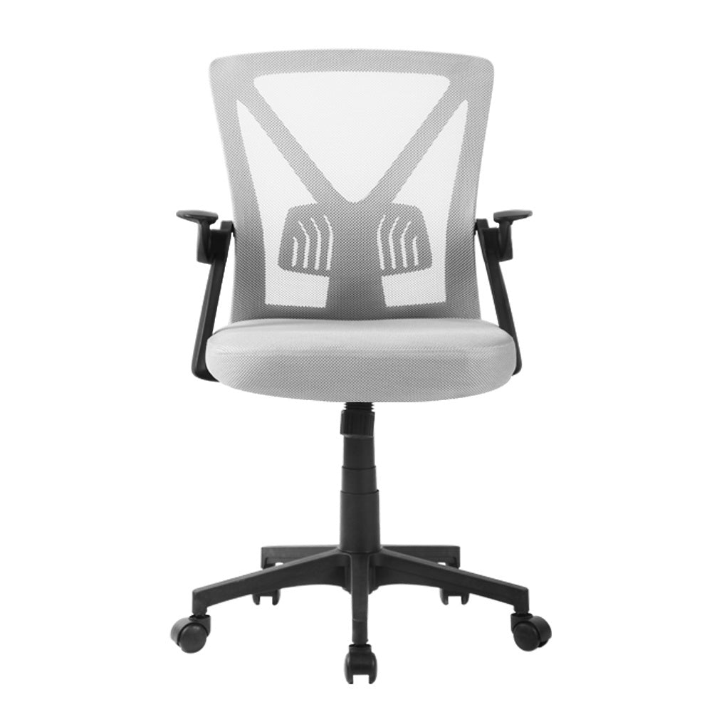 Artiss Mesh Office Chair Mid Back Grey 3