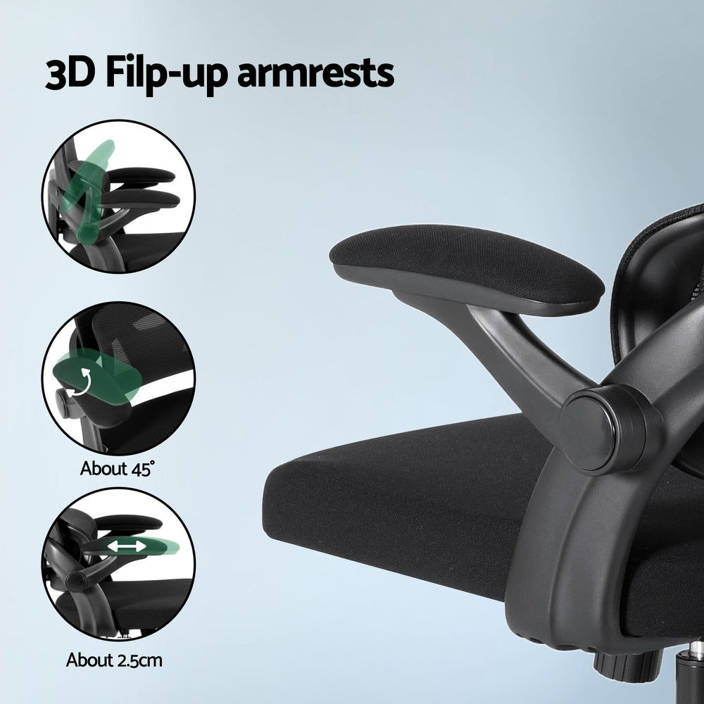 Artiss Ergonomic Office Chair Mesh Chairs Black 6