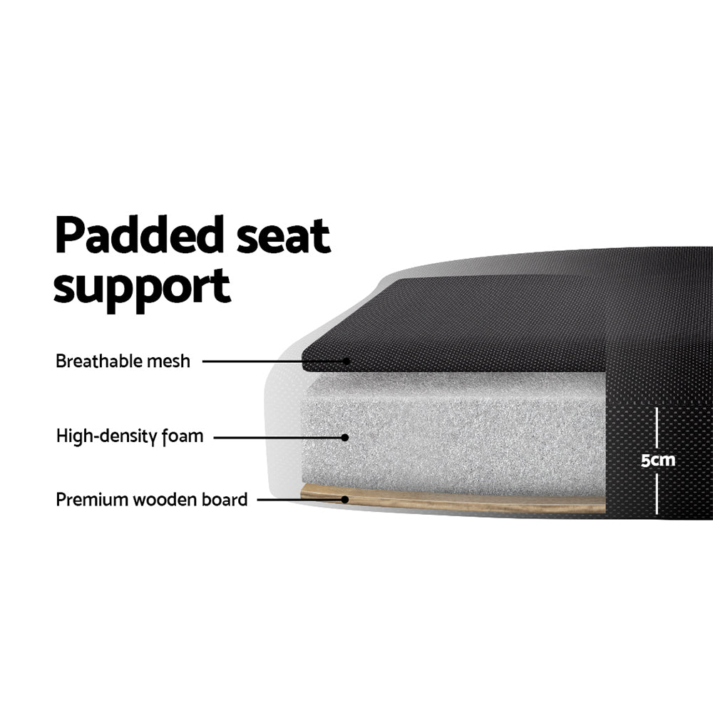 Artiss Mesh Office Chair Computer Gaming Desk Chairs Work Study Mid Back Black 5