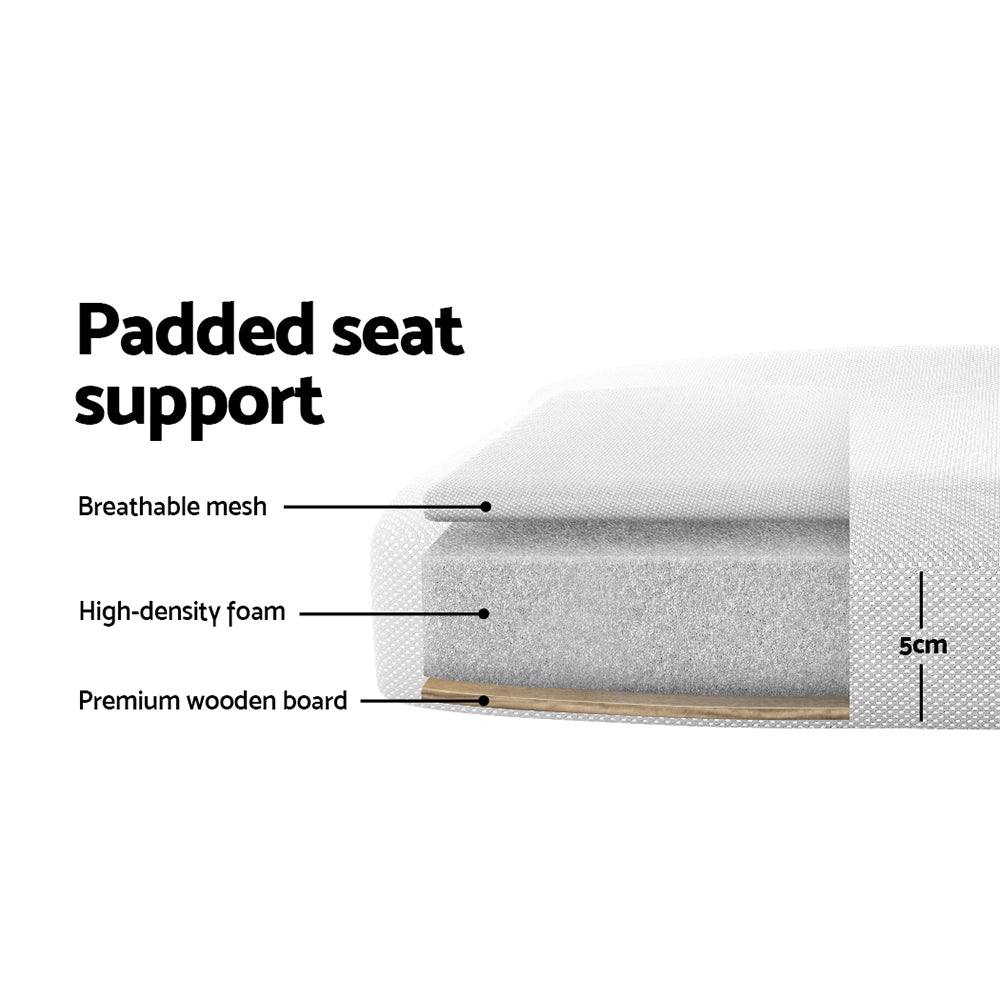 Artiss Mesh Office Chair Computer Gaming Desk Chairs Work Study Mid Back Grey 5