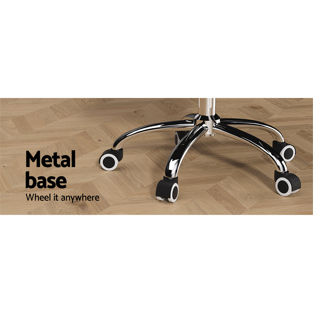 Artiss Office Chair Conference Chairs PU Leather Low Back Black 6