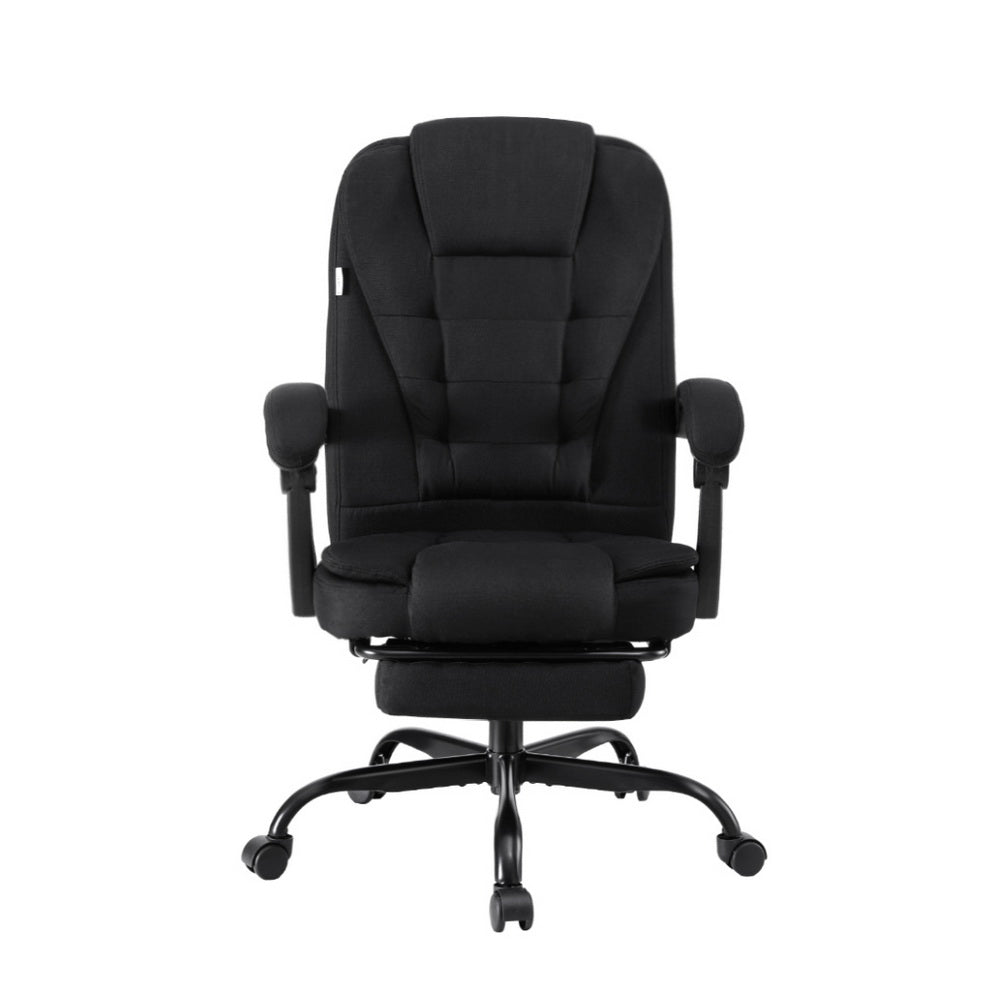 Artiss Office Chair Executive Fabric Seat Racing Computer Desk Chairs Footrest 3