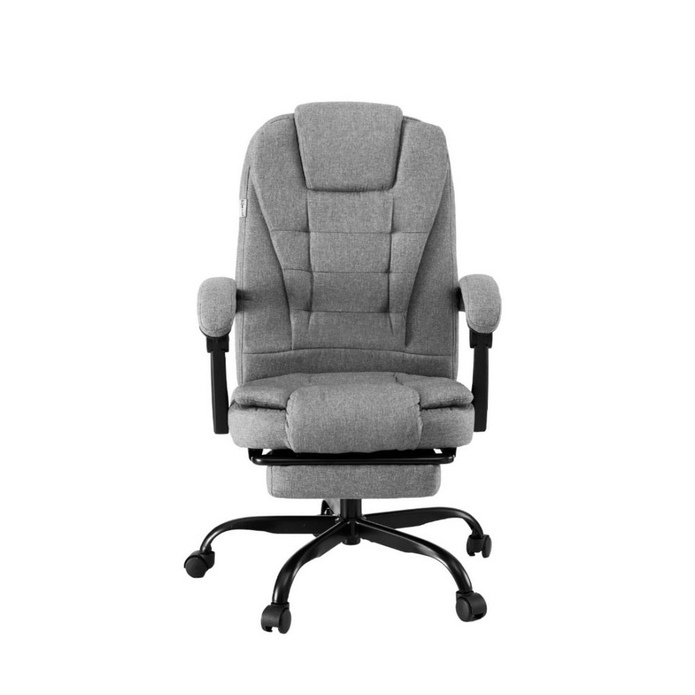 Artiss Office Chair Executive Fabric Seat Racing Computer Desk Chairs Footrest 3