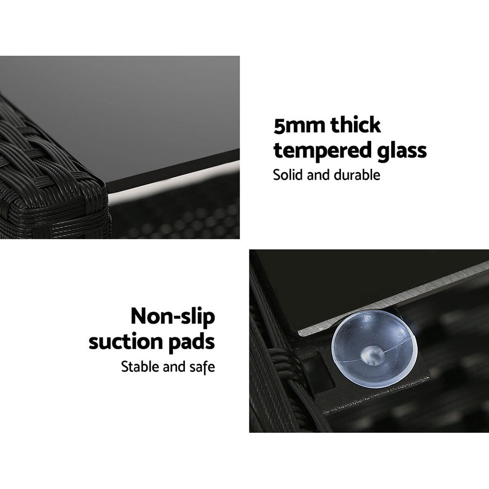 Gardeon Outdoor Sofa Set Lounge Setting Wicker Table and Chairs Garden Patio Furniture 6