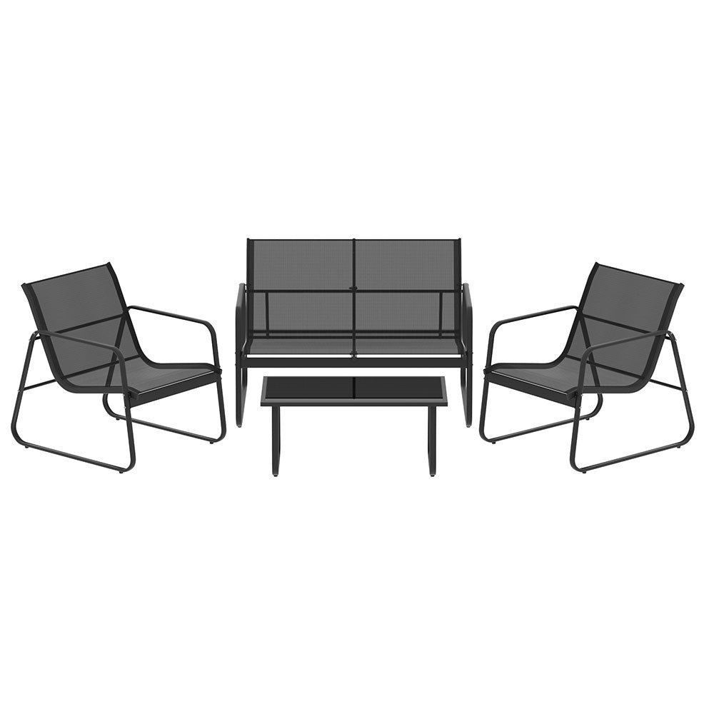 Gardeon Outdoor Sofa Set Lounge Setting Textilene Table and Chairs Garden Patio Furniture 3