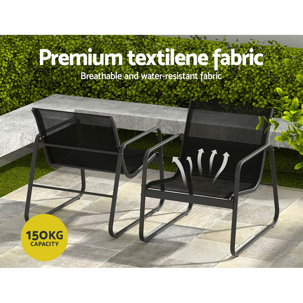 Gardeon Outdoor Sofa Set Lounge Setting Textilene Table and Chairs Garden Patio Furniture 5