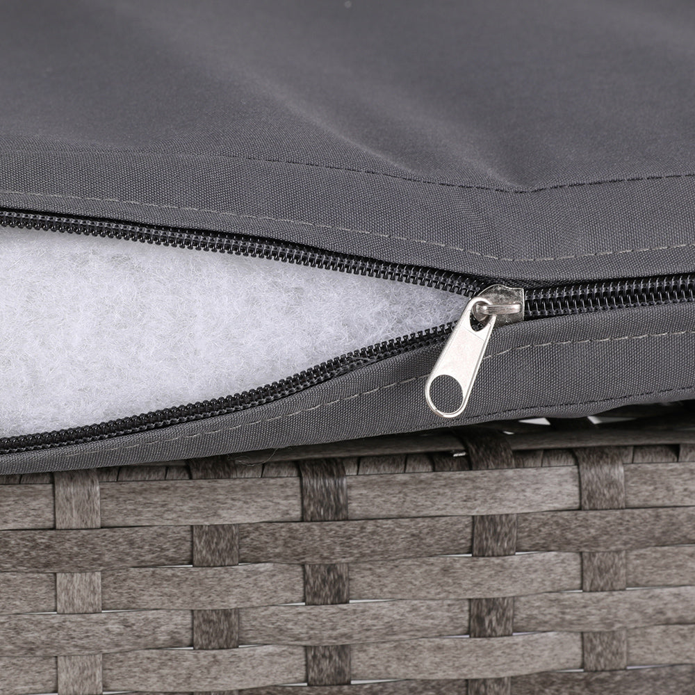 Gardeon 4 Seater Outdoor Sofa Set Wicker Setting Table Chair Furniture Grey 4