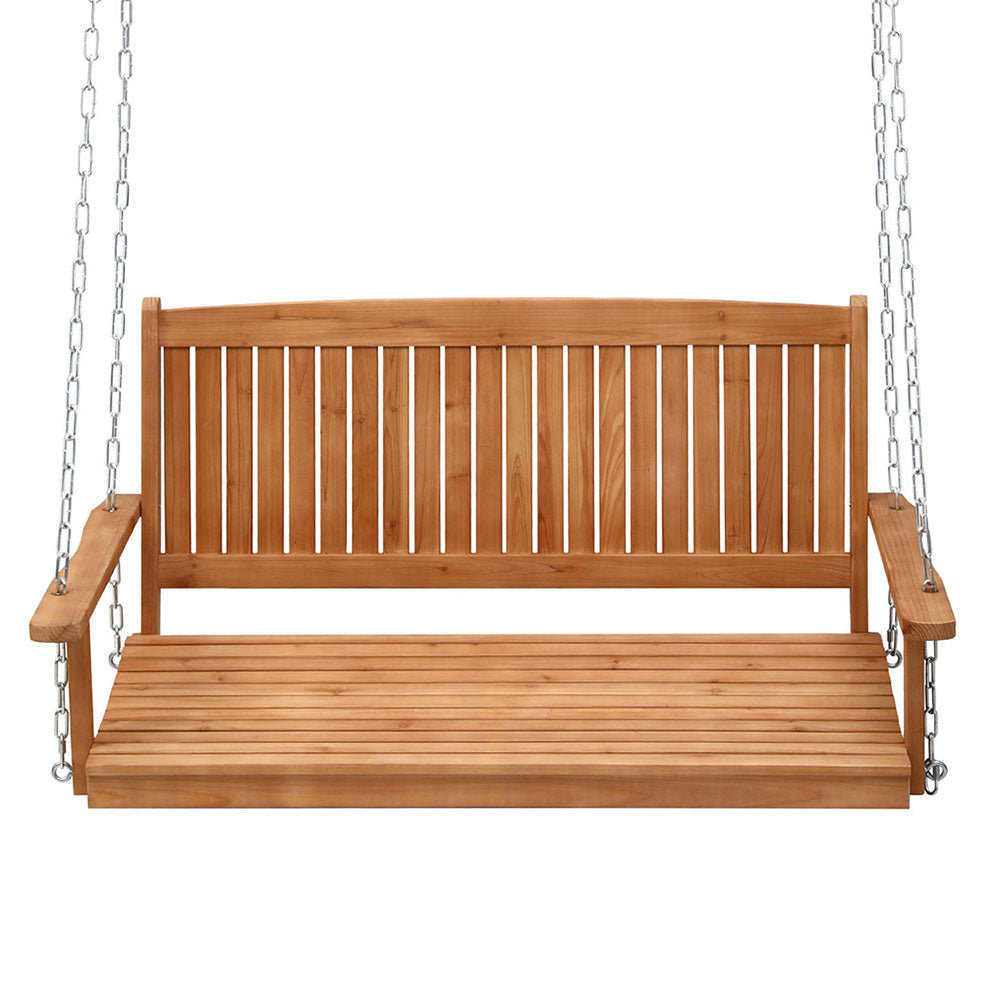 Gardeon Porch Swing Chair With Chain Outdoor Furniture Wooden Bench 2 Seater 3