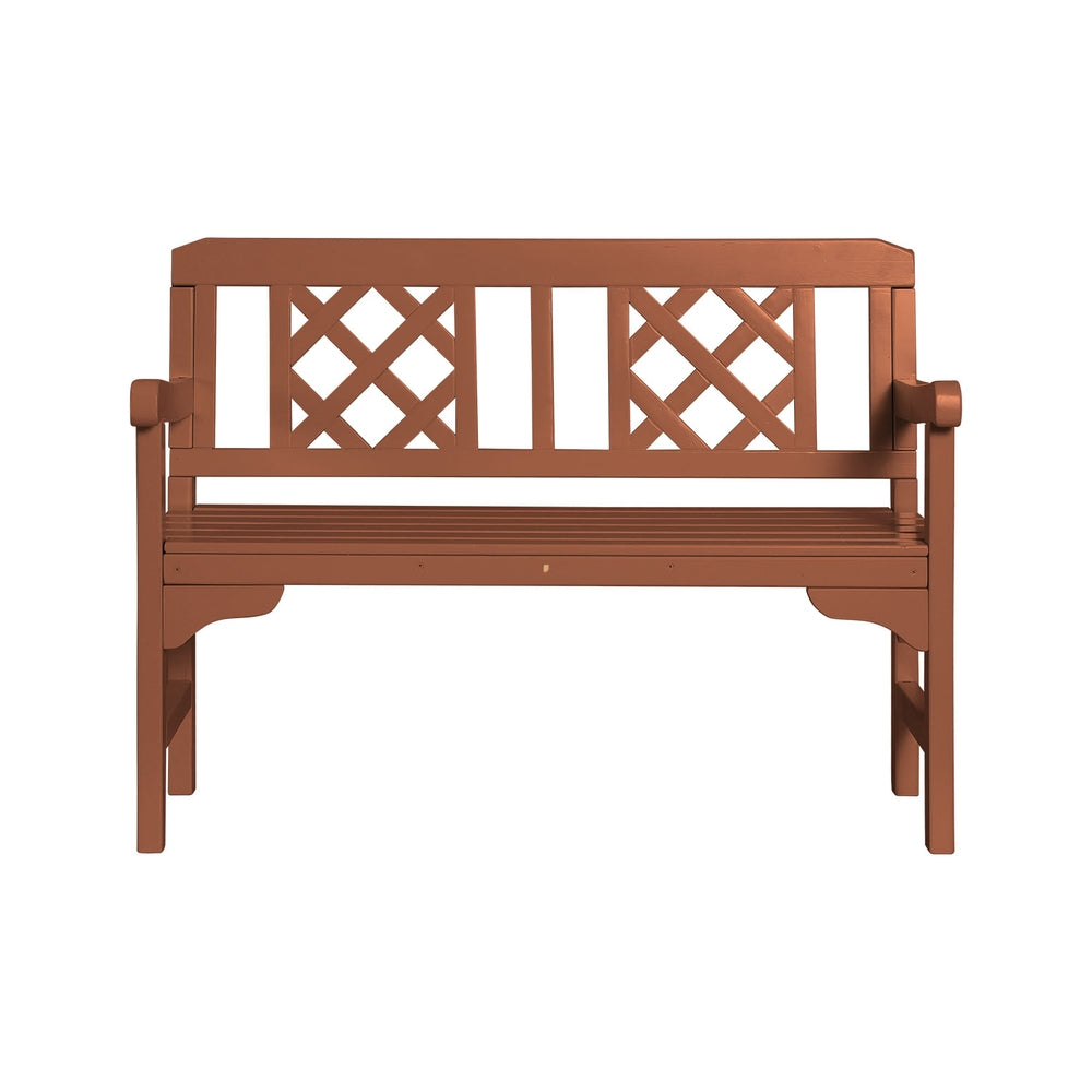 Gardeon Outdoor Garden Bench Wooden Chair 2 Seat Patio Furniture Lounge Natural 3