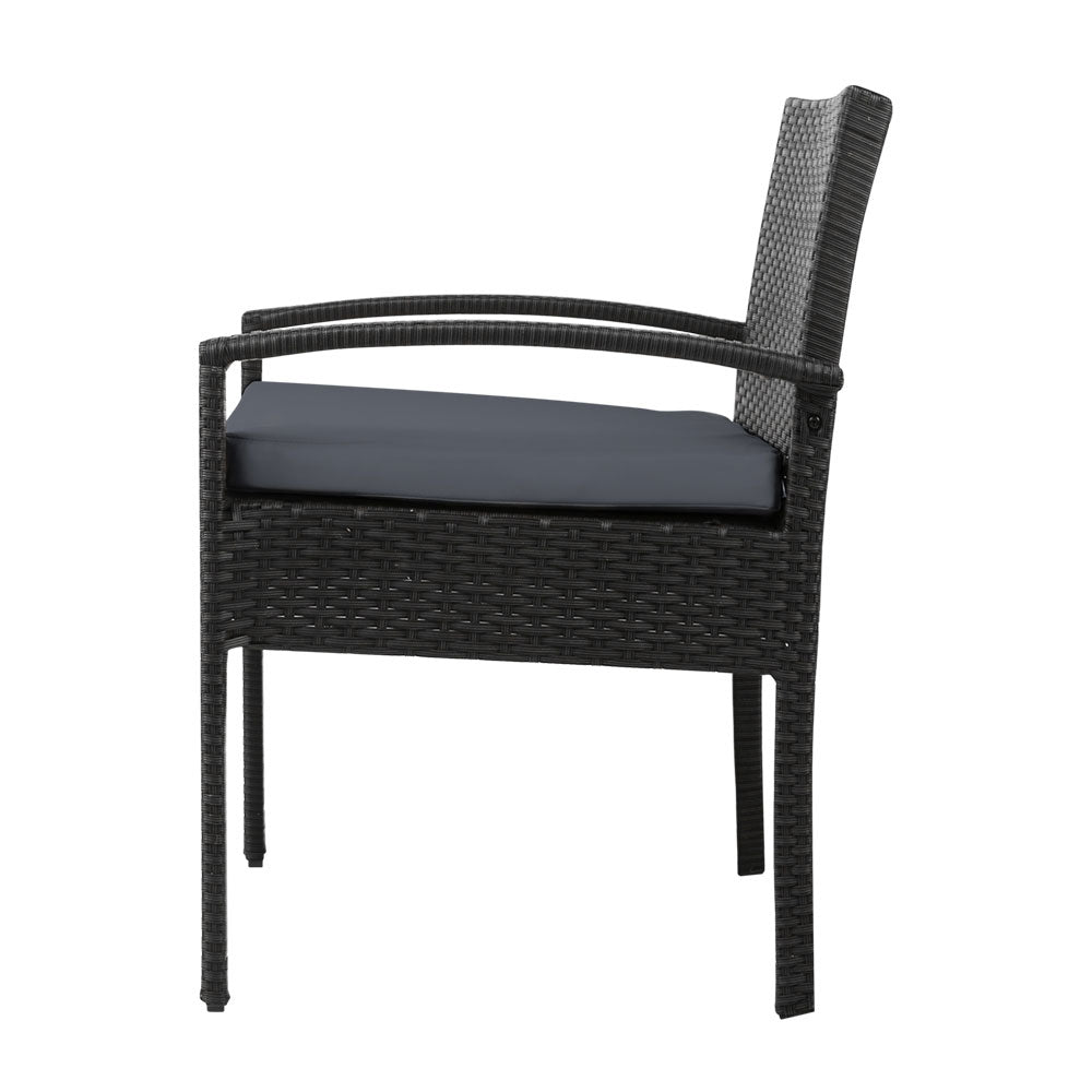 Gardeon Outdoor Dining Chairs Patio Furniture Rattan Lounge Chair Cushion Felix 4